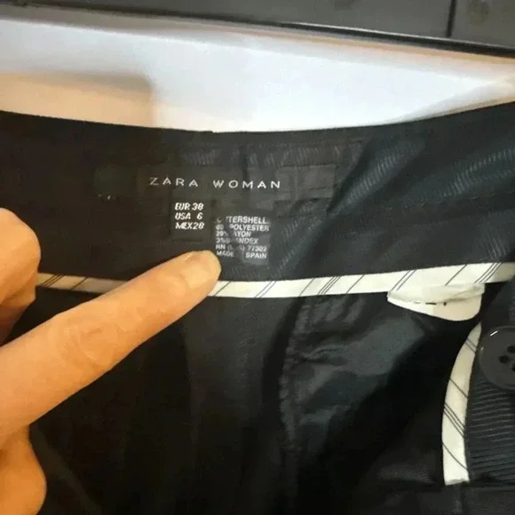 Zara Women Wide Leg Career Pants‎ Size 6 Gray Corpcore Careerchic Preppy Classic - Picture 4 of 6